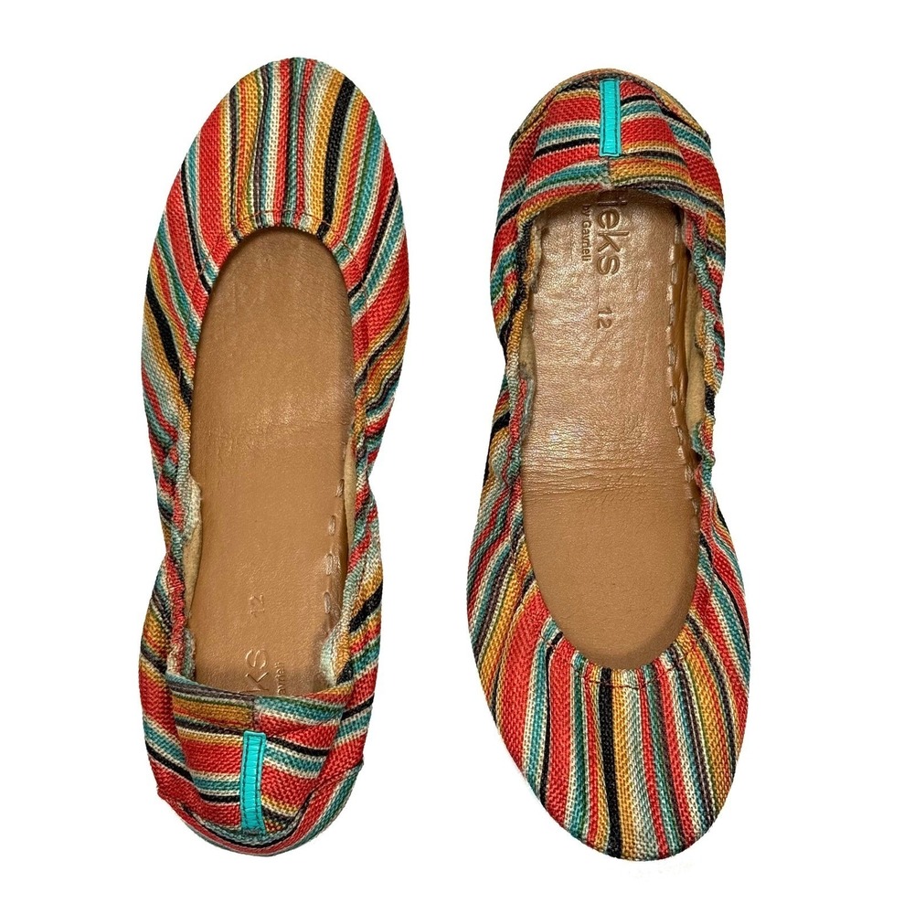 Tieks by Gavrieli Sunset Stripe Ballet Flats Women's 12 Foldable Travel Shoes - Picture 2 of 13